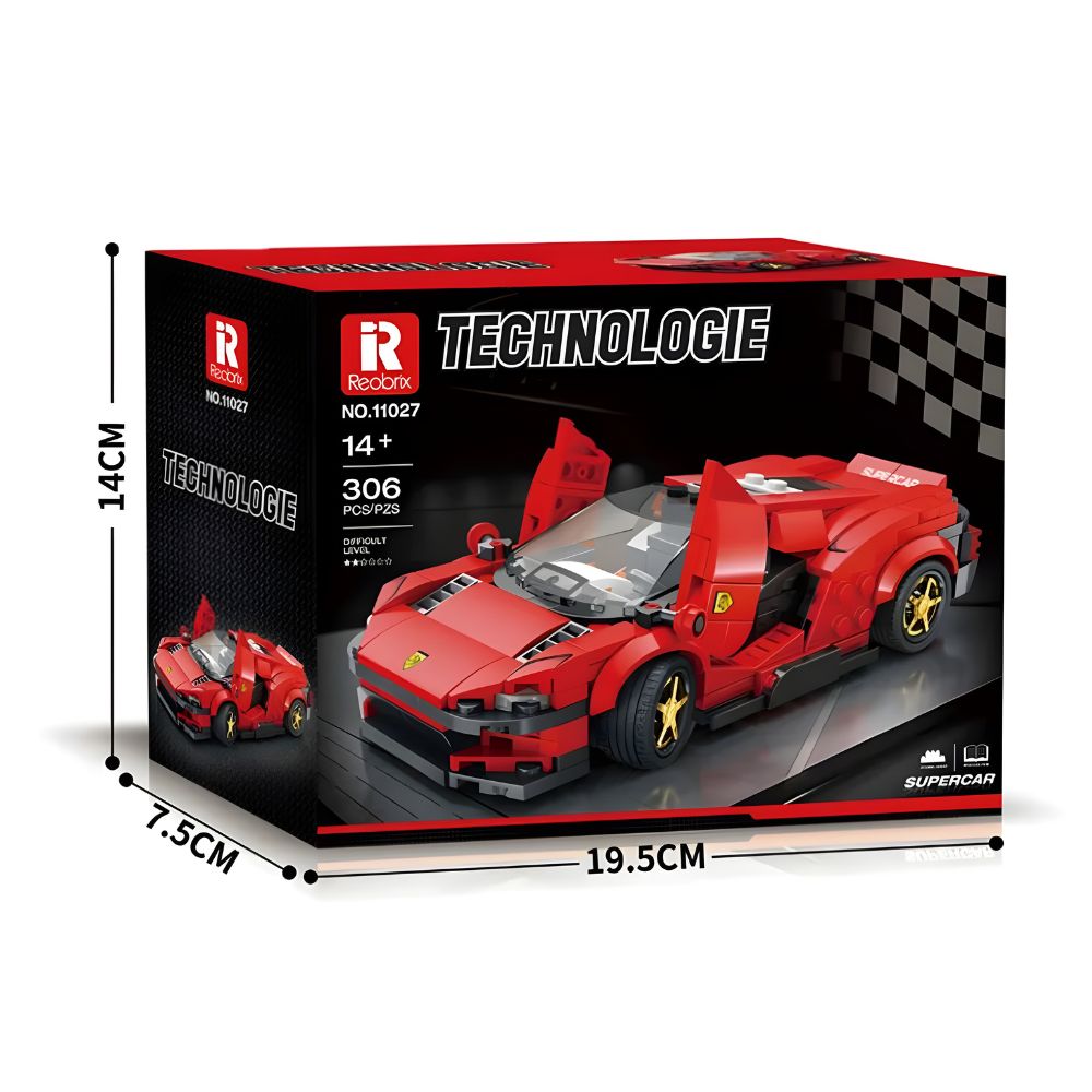 BLOQUES DE CONSTRUCCIÓN AUTO DE CARRERA MODELO DAYTONA 275 PZS - 4
