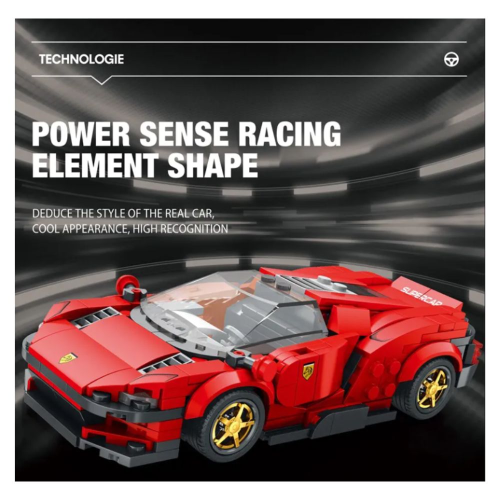 BLOQUES DE CONSTRUCCIÓN AUTO DE CARRERA MODELO DAYTONA 275 PZS - 6