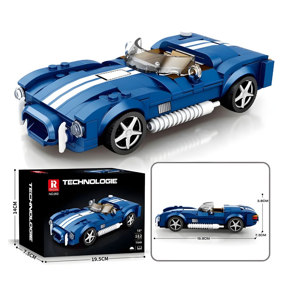 BLOQUES DE CONSTRUCCIÓN AUTO DE COLECCIÓN MODELO COBRA 312 PZS - 2