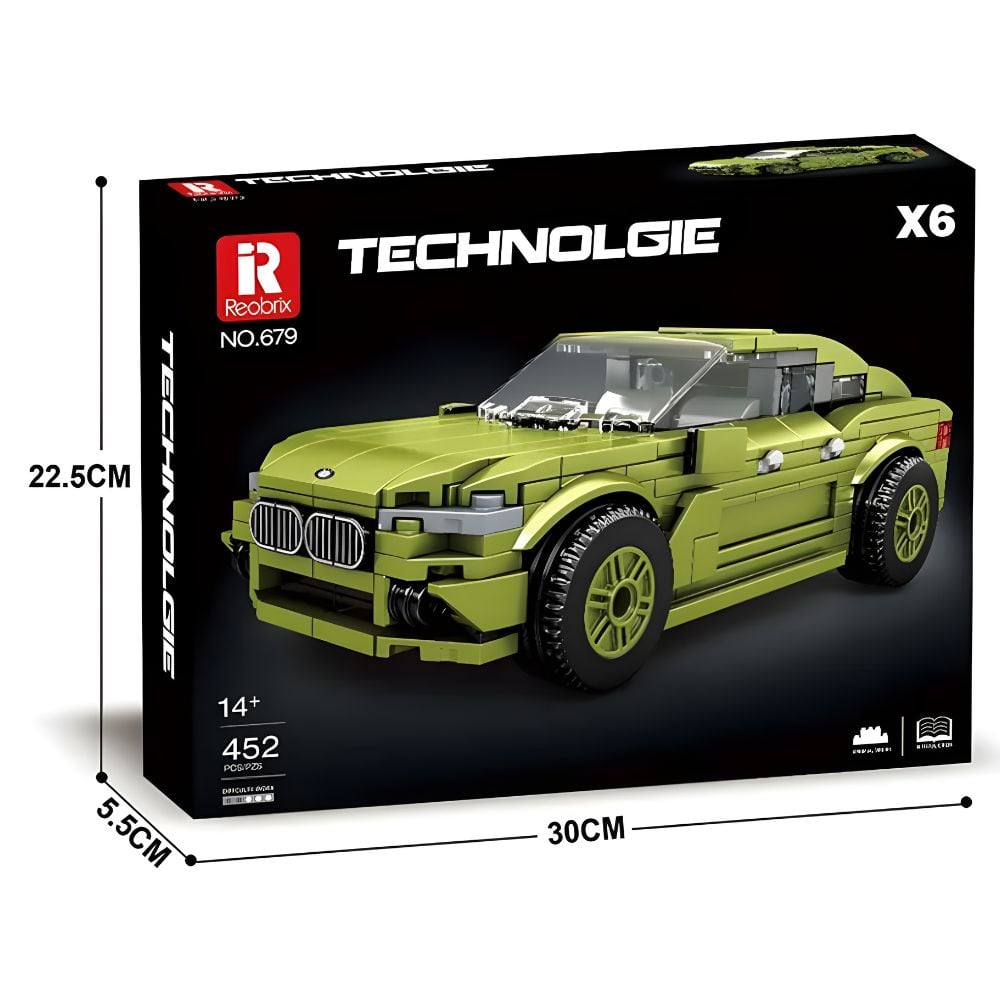 BLOQUES DE CONSTRUCCIÓN AUTO DE CARRERA MODELO X6 452 PZS - 3