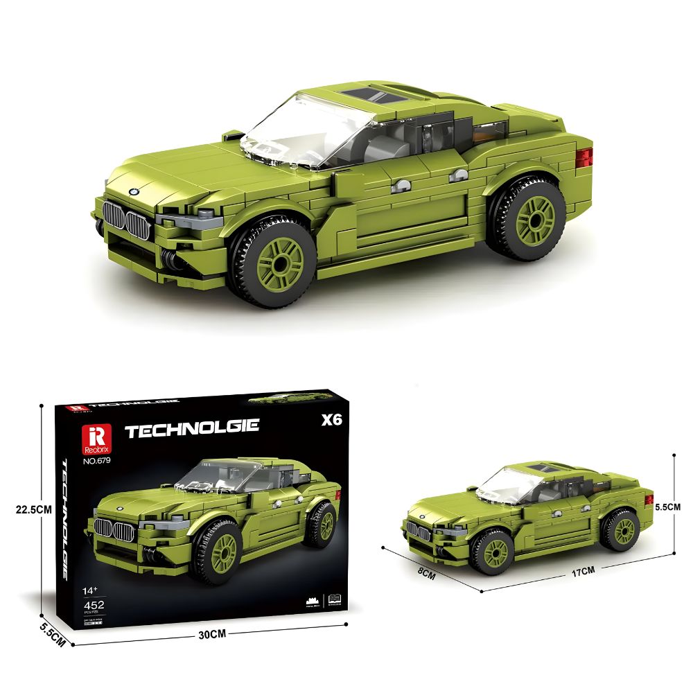 BLOQUES DE CONSTRUCCIÓN AUTO DE CARRERA MODELO X6 452 PZS - 6