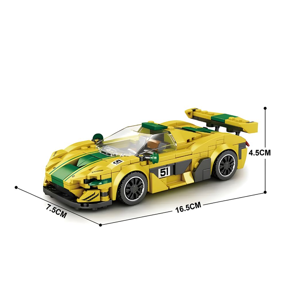 BLOQUES DE CONSTRUCCIÓN AUTO DE CARRERA MODELO P1 GTR 368 PZS - 2