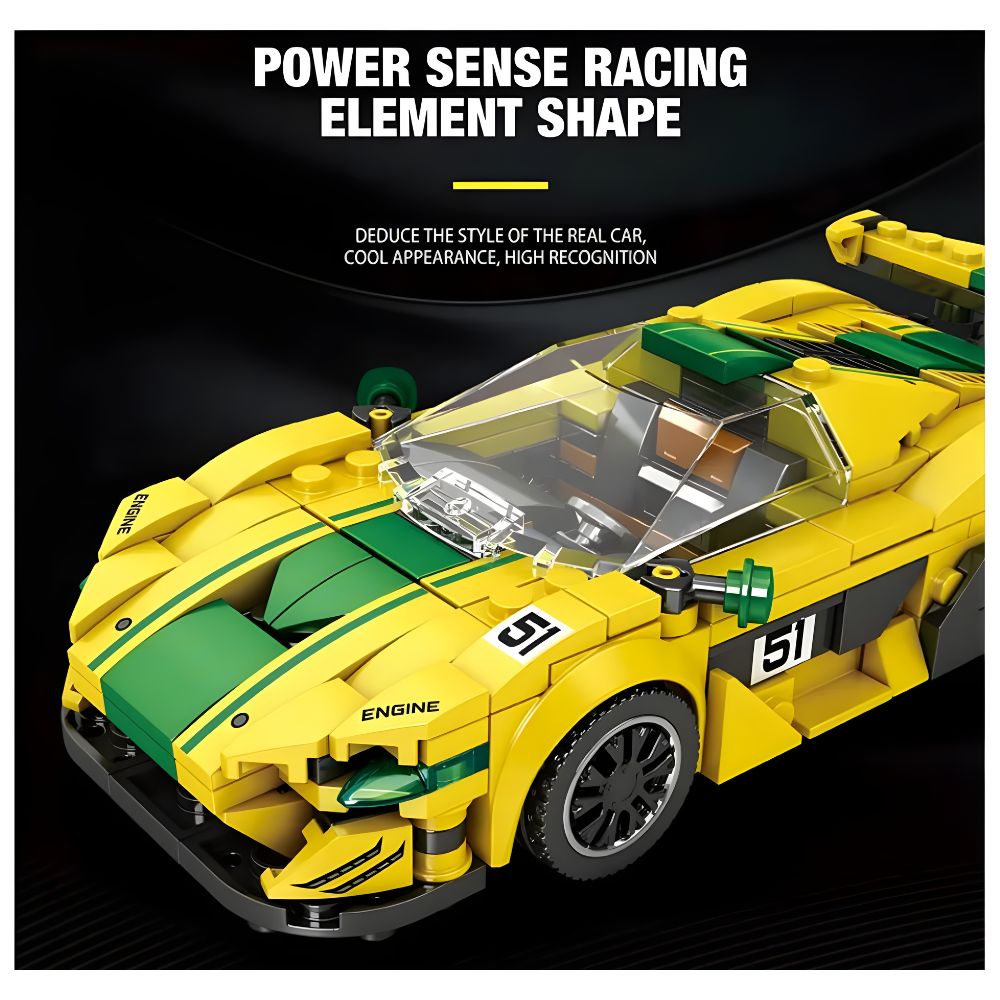 BLOQUES DE CONSTRUCCIÓN AUTO DE CARRERA MODELO P1 GTR 368 PZS - 4
