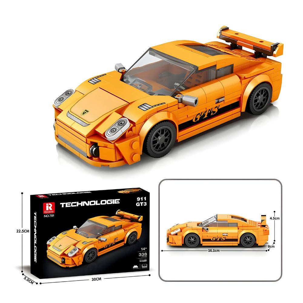 BLOQUES DE CONSTRUCCIÓN AUTO DE CARRERA MODELO 911 GT3 318 PZS - 2