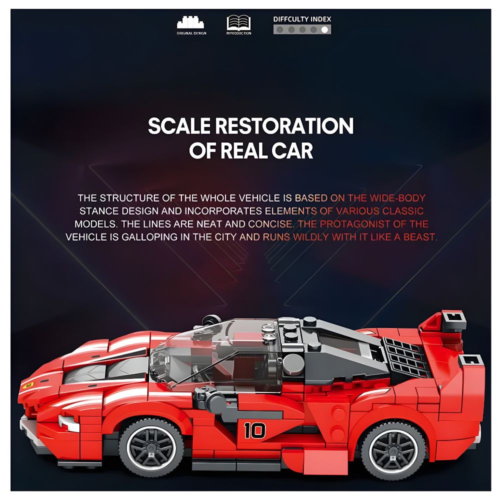 BLOQUES DE CONSTRUCCIÓN AUTO DE CARRERA MODELO FXX-K 360 PZS - 4