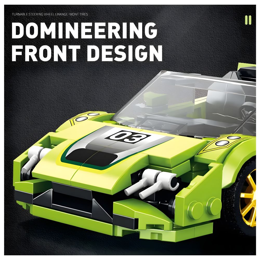 BLOQUES DE CONSTRUCCIÓN AUTO DE CARRERA MODELO FKP 363 PZS - 5
