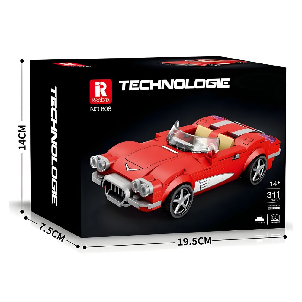 BLOQUES DE CONSTRUCCIÓN AUTO DE COLECCIÓN MODELO CORVETTE C1 311 PZS - 2