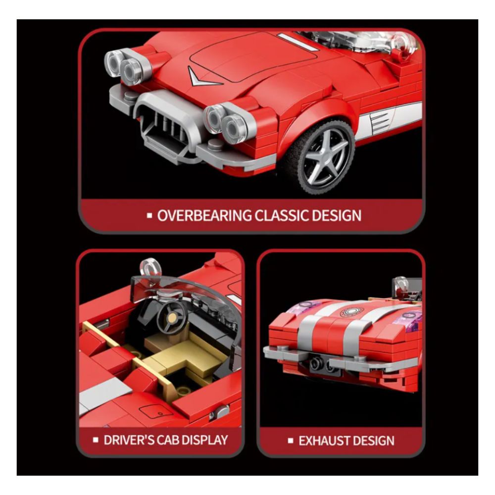 BLOQUES DE CONSTRUCCIÓN AUTO DE COLECCIÓN MODELO CORVETTE C1 311 PZS - 6