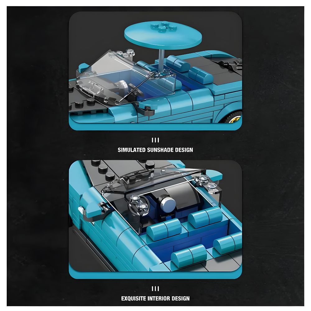 BLOQUES DE CONSTRUCCIÓN AUTO DE CARRERA MODELO BOAT TAIL 417 PZS - 6