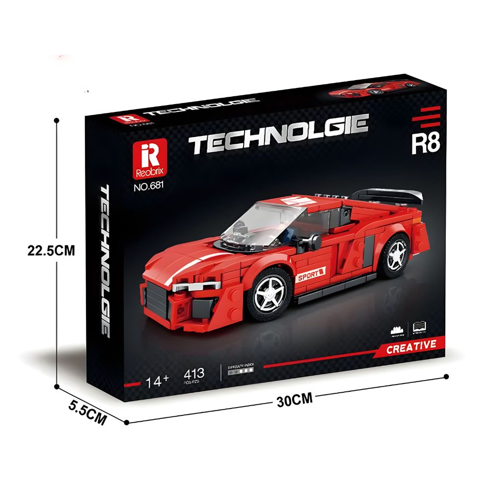 BLOQUES DE CONSTRUCCIÓN AUTO DE CARRERA MODELO SUPERCAR 373 PZS - 6