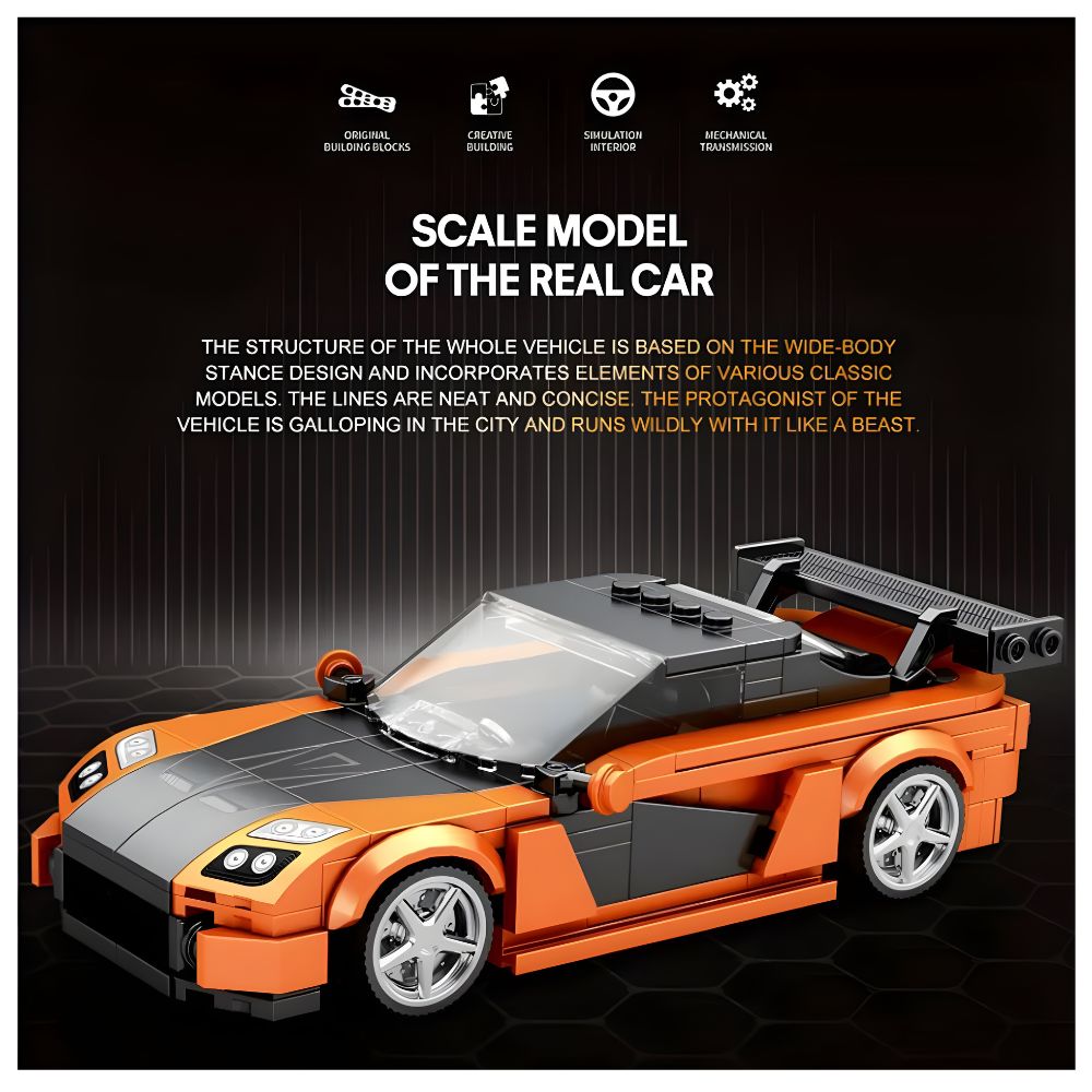 BLOQUES DE CONSTRUCCIÓN AUTO DE CARRERA MODELO RX7 367 PZS - 3