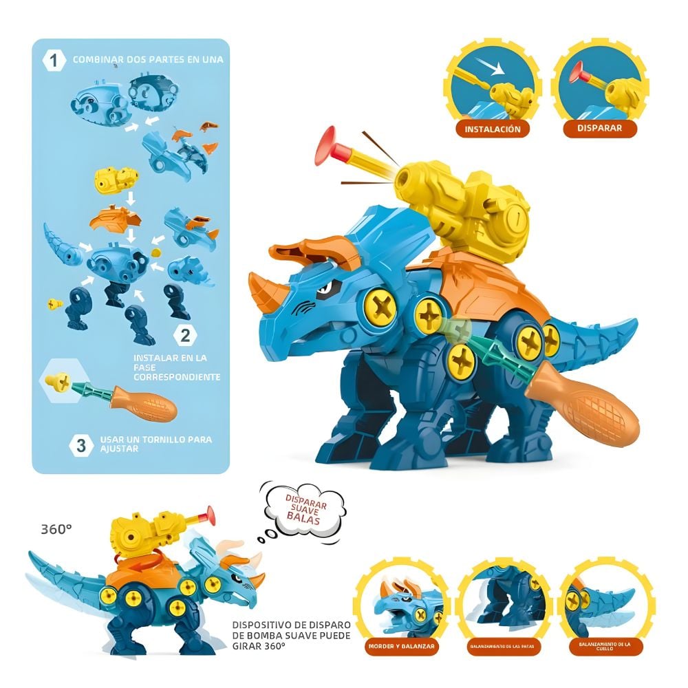 PACK DINOSAURIOS ARMABLES X3 - 2