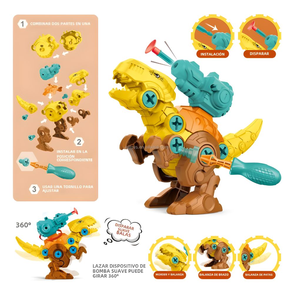 PACK DINOSAURIOS ARMABLES X3 - 3