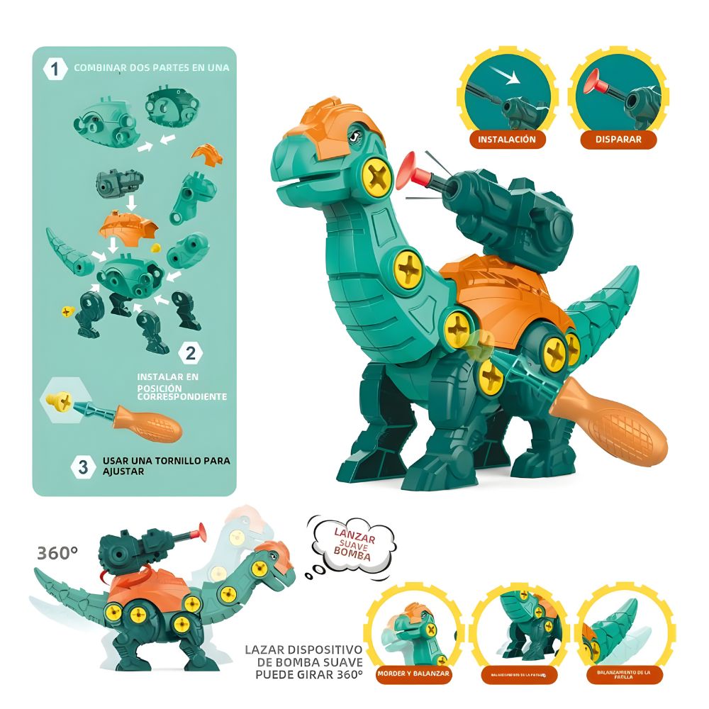 PACK DINOSAURIOS ARMABLES X3 - 4