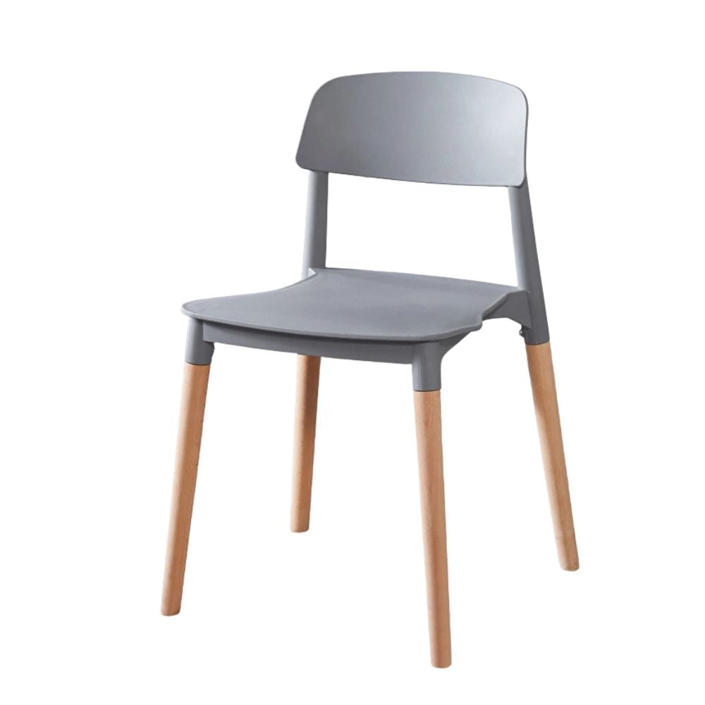 SILLA CON RESPALDO MODELO MILAN COLOR GRIS - 1