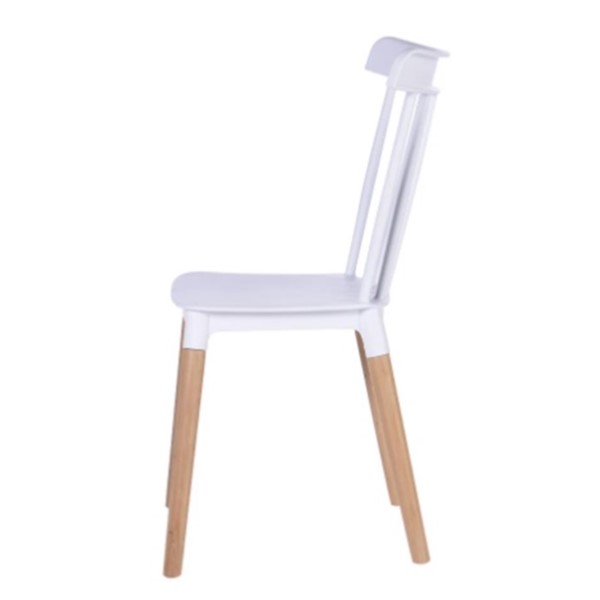 SILLA CON RESPALDO MODELO NOVA COLOR BLANCO PACK X 4 - 4