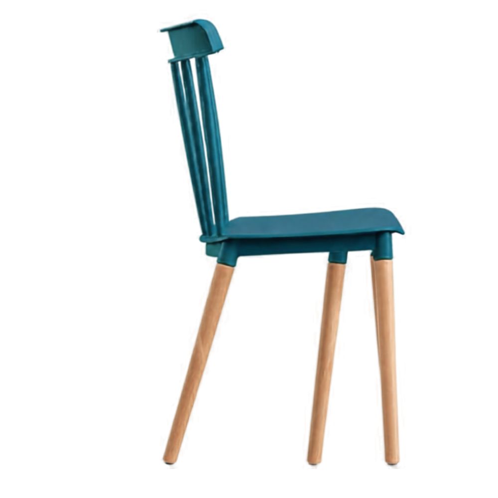 SILLA CON RESPALDO MODELO NOVA COLOR VERDE AZULADO - 2