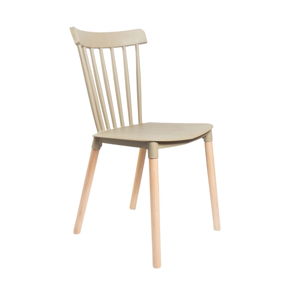SILLA CON RESPALDO MODELO NOVA COLOR ARENA PACK X4 - 2