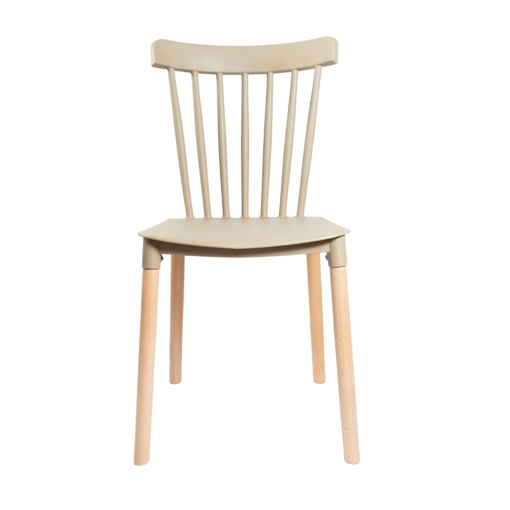SILLA CON RESPALDO MODELO NOVA COLOR ARENA PACK X4 - 3