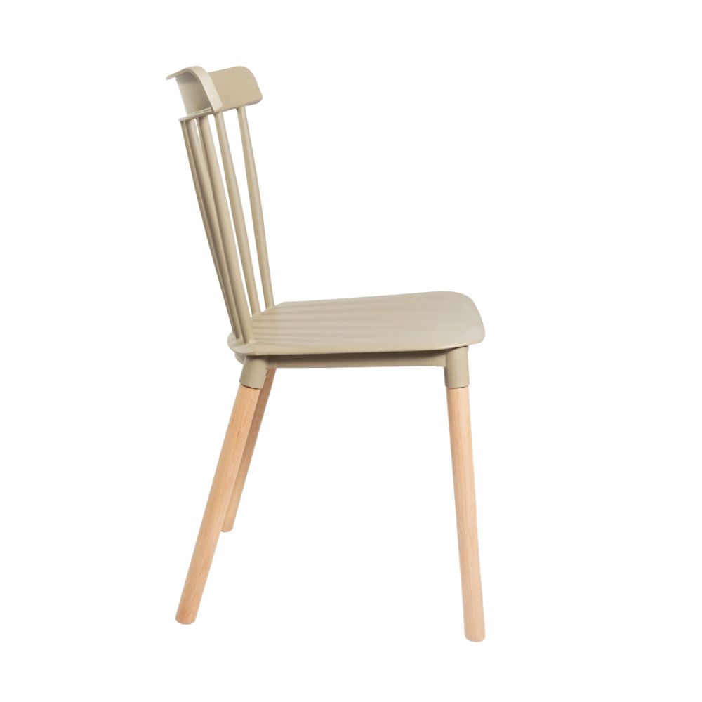 SILLA CON RESPALDO MODELO NOVA COLOR ARENA PACK X4 - 4