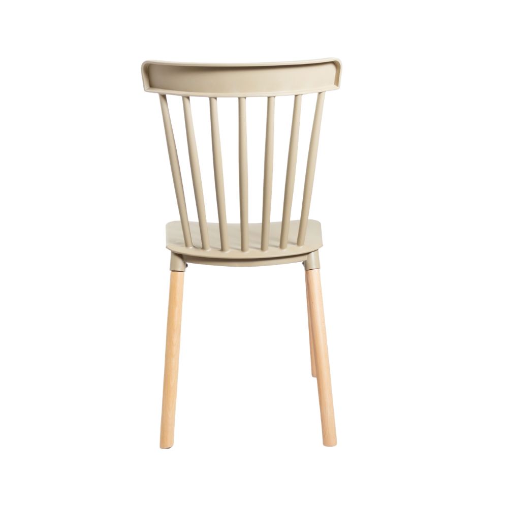 SILLA CON RESPALDO MODELO NOVA COLOR ARENA PACK X4 - 5