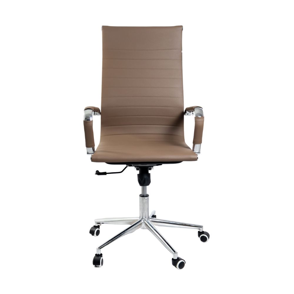 SILLA GIRATORIA EJECUTIVA CON RESPALDO INCLINABLE BOSS COLOR MARRÓN - 2