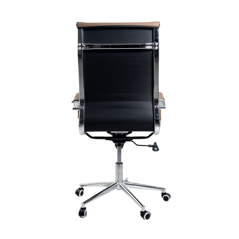 SILLA GIRATORIA EJECUTIVA CON RESPALDO INCLINABLE BOSS COLOR MARRÓN - 4