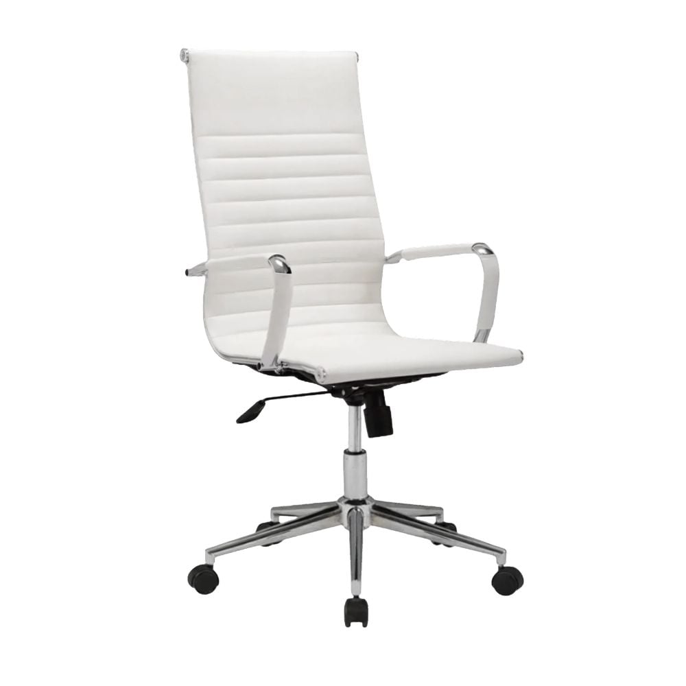 SILLA GIRATORIA EJECUTIVA CON RESPALDO INCLINABLE BOSS COLOR BLANCO - 1