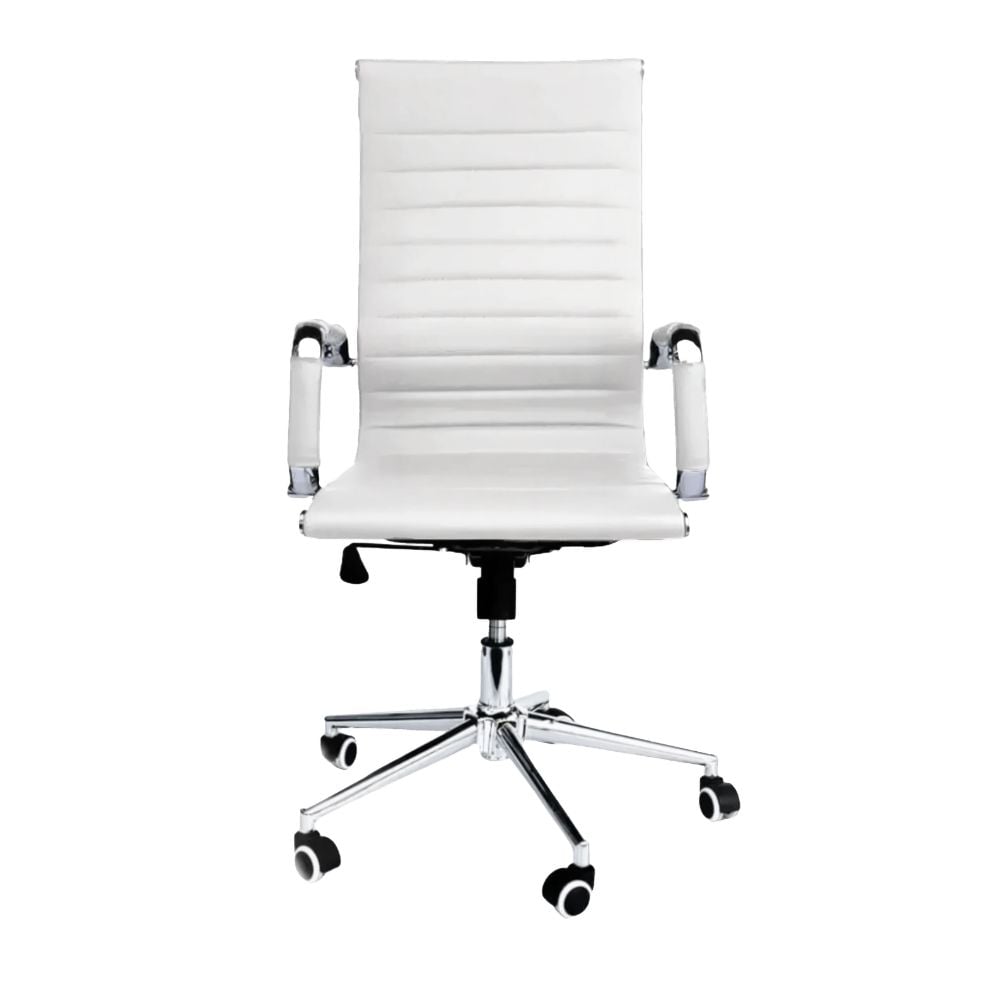 SILLA GIRATORIA EJECUTIVA CON RESPALDO INCLINABLE BOSS COLOR BLANCO - 2