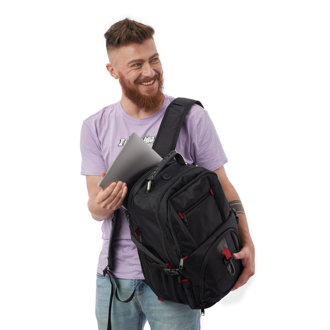 MOCHILA KUZLER RANIOS-102 NEGRO LAPTOP HASTA 15.6 PULGADAS 34L - 6