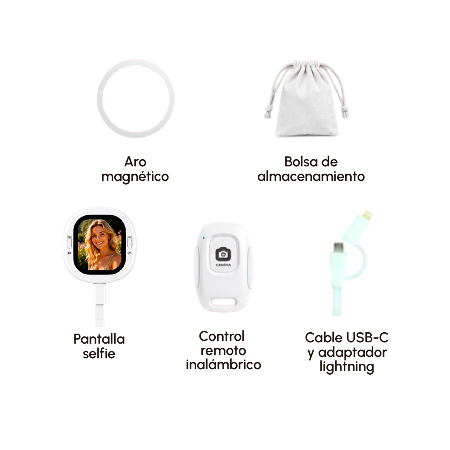 PANTALLA MAGNÉTICA SELFIE PARA CÁMARA TRASERA DE CELULAR - 4