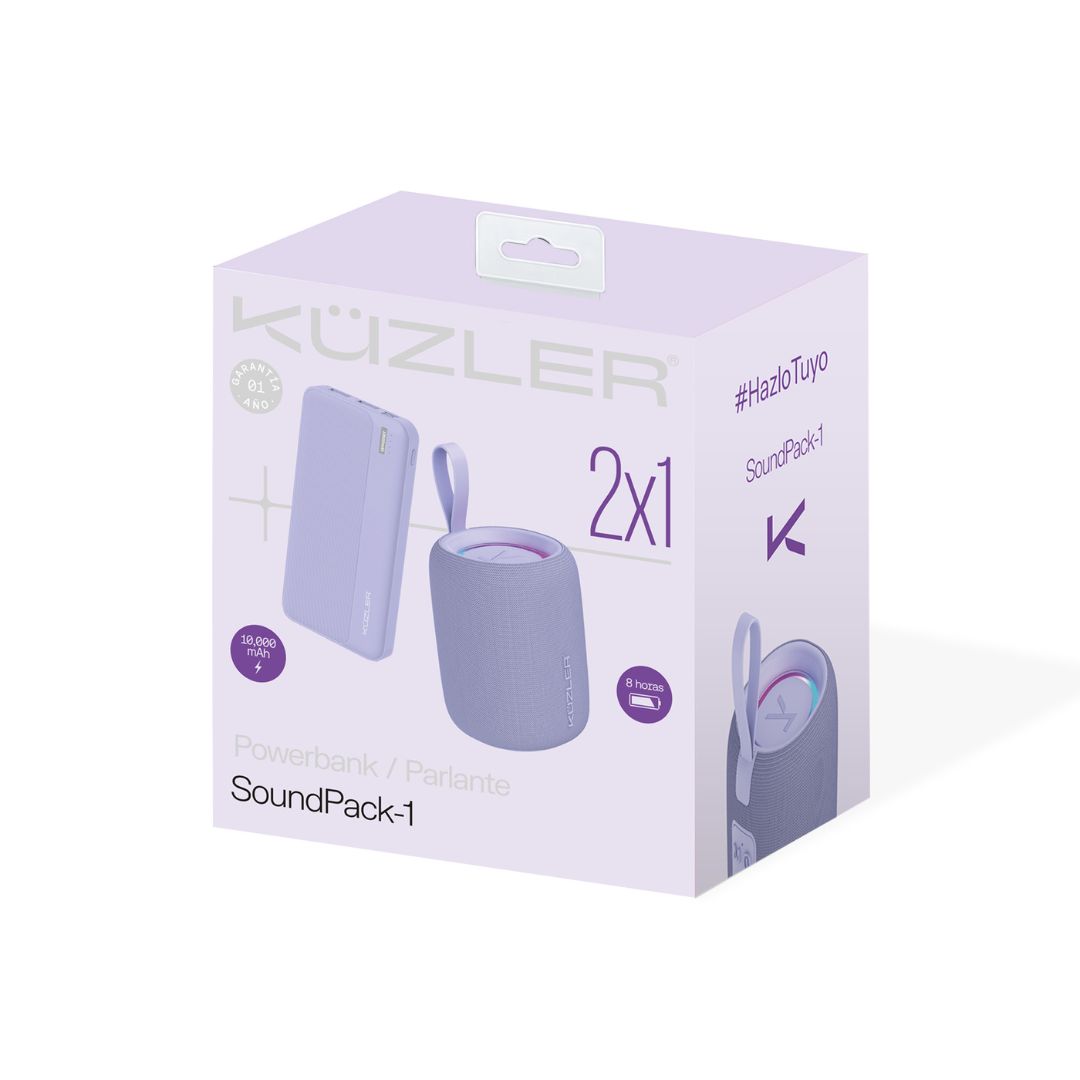 PACK PREMIUM PARLANTE BLUETOOTH 8H + POWERBANK SOUNDPACK-1 - 5