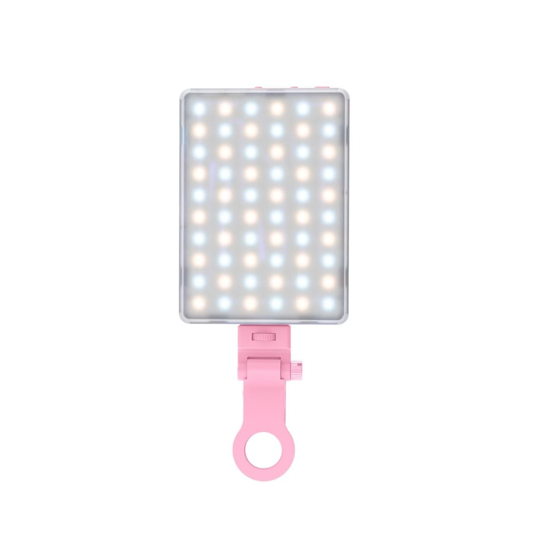 LUZ LED SELFIE PARA CELULAR ALTA POTENCIA LICHT-101R ROSADA - 1
