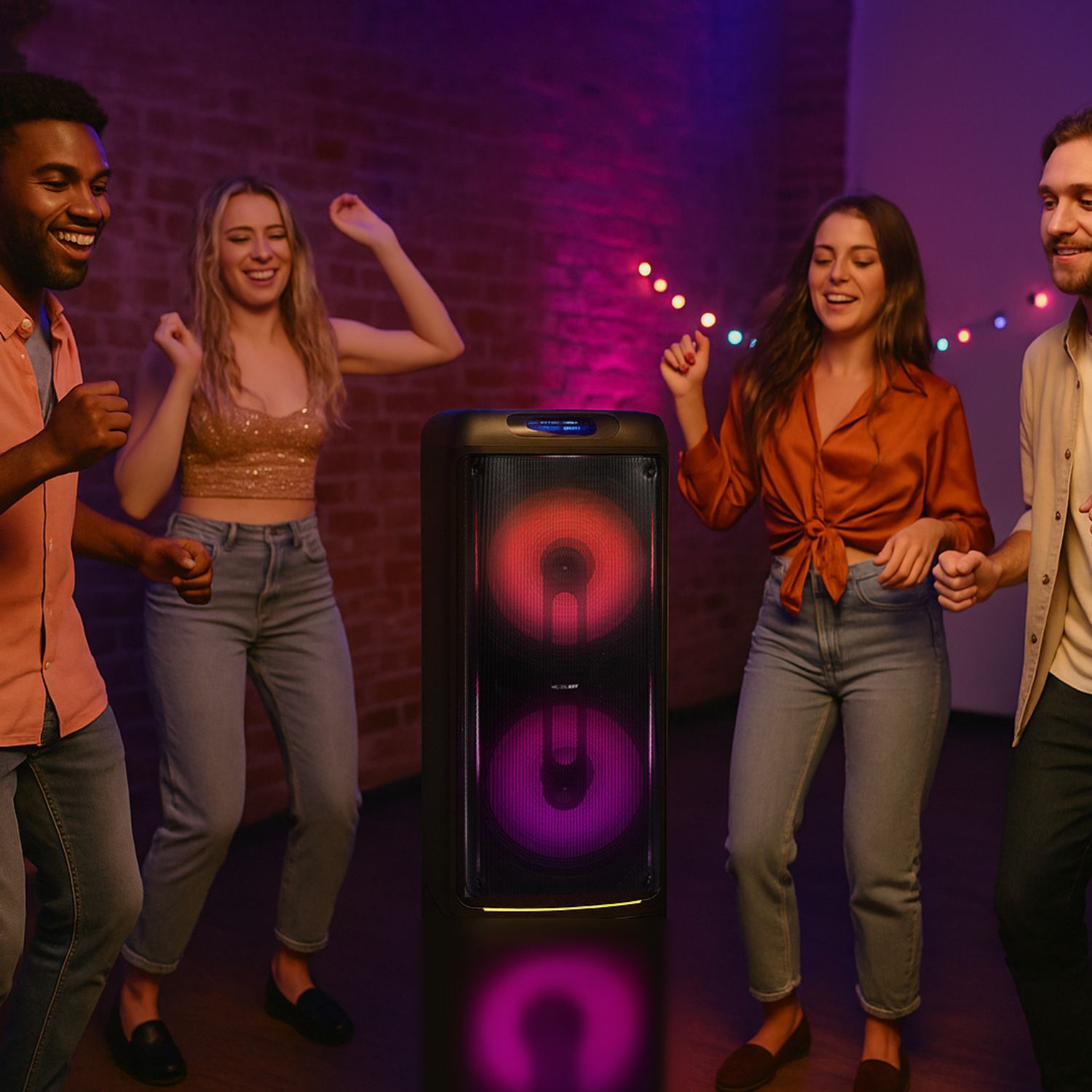 PARLANTE KARAOKE 8 HORAS 2 MICROFONOS 3200W KUZLER RIP-101 - 5