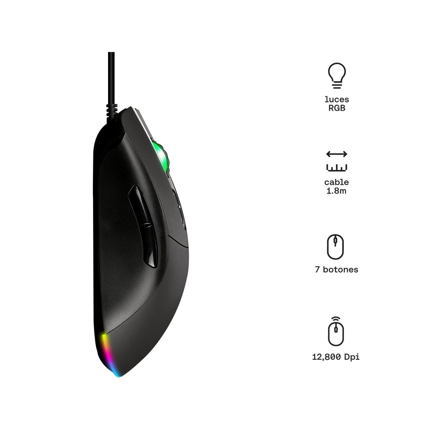 MOUSE GAMER BLAZE-1 DE ALTA PRECISIÓN 12,000 DPI KUZLER - 2