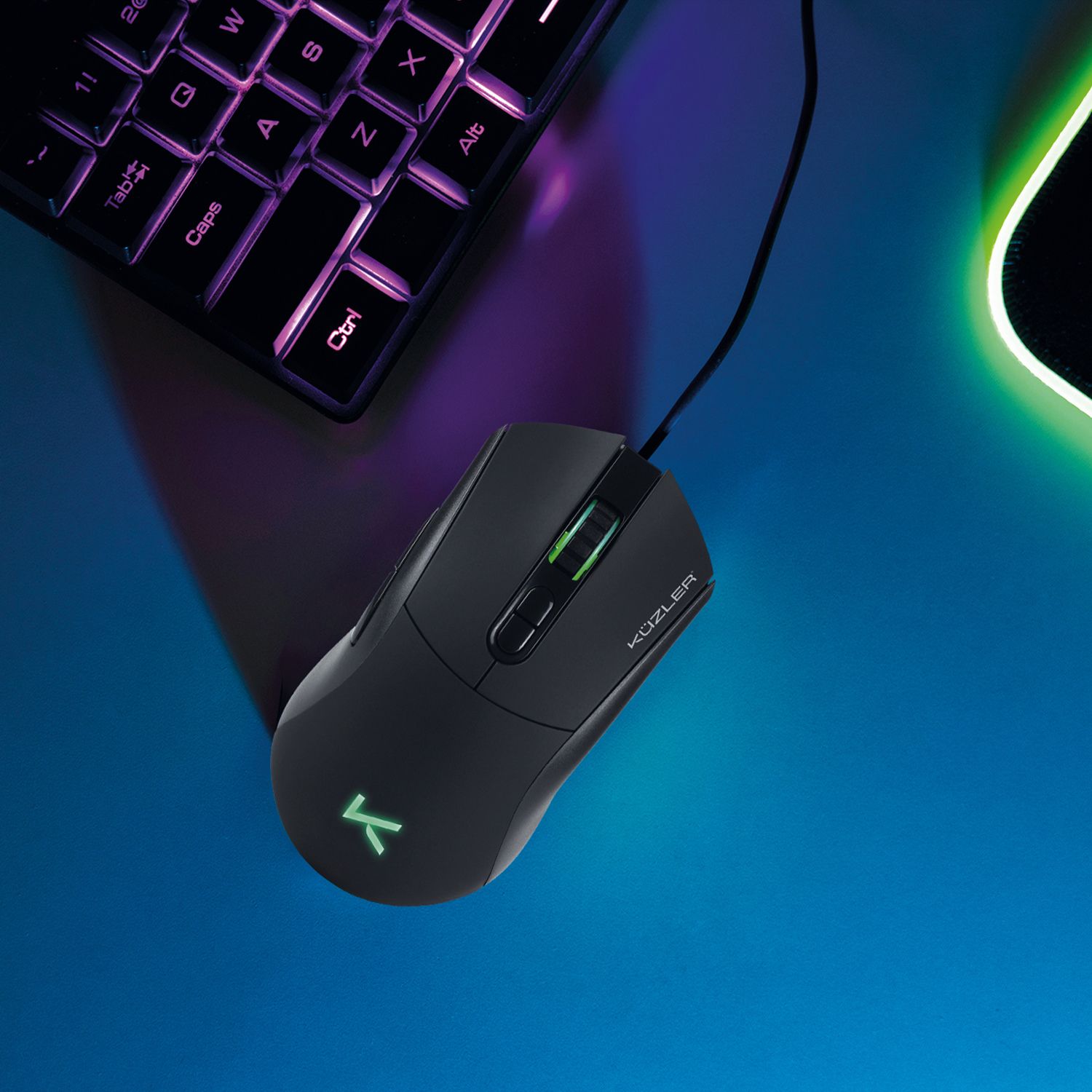 MOUSE GAMER BLAZE-1 DE ALTA PRECISIÓN 12,000 DPI KUZLER - 4