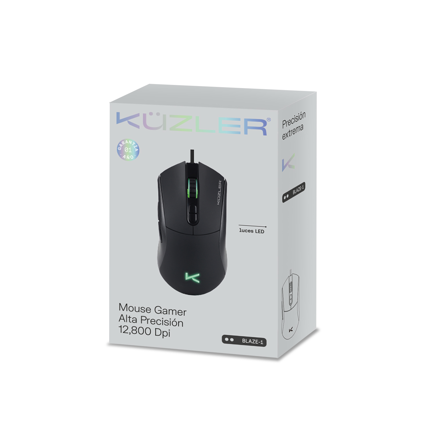 MOUSE GAMER BLAZE-1 DE ALTA PRECISIÓN 12,000 DPI KUZLER - 5