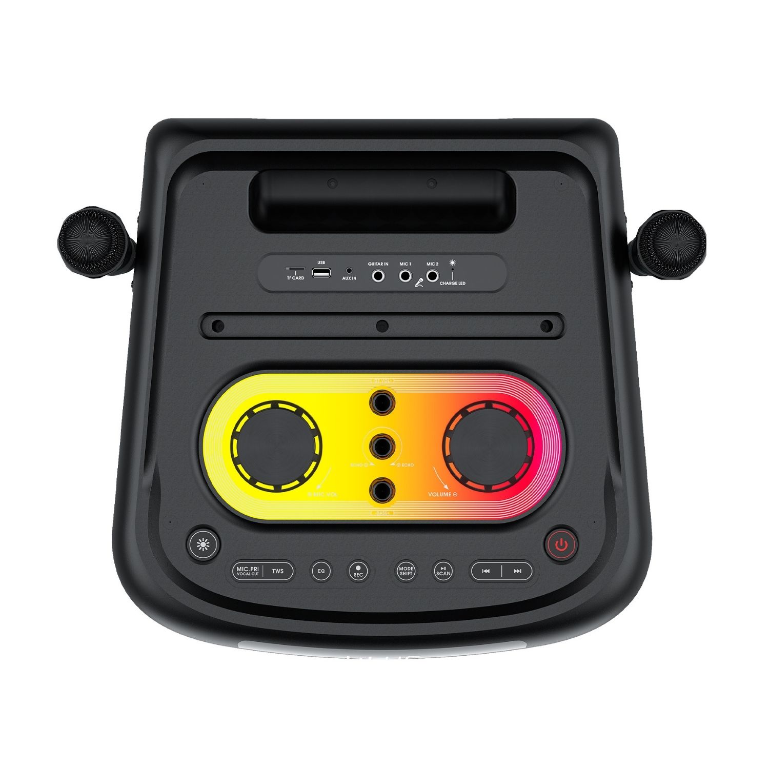 PARLANTE KARAOKE CON 2 MICROFONOS 3200W BEATMAX-101 KUZLER - 3
