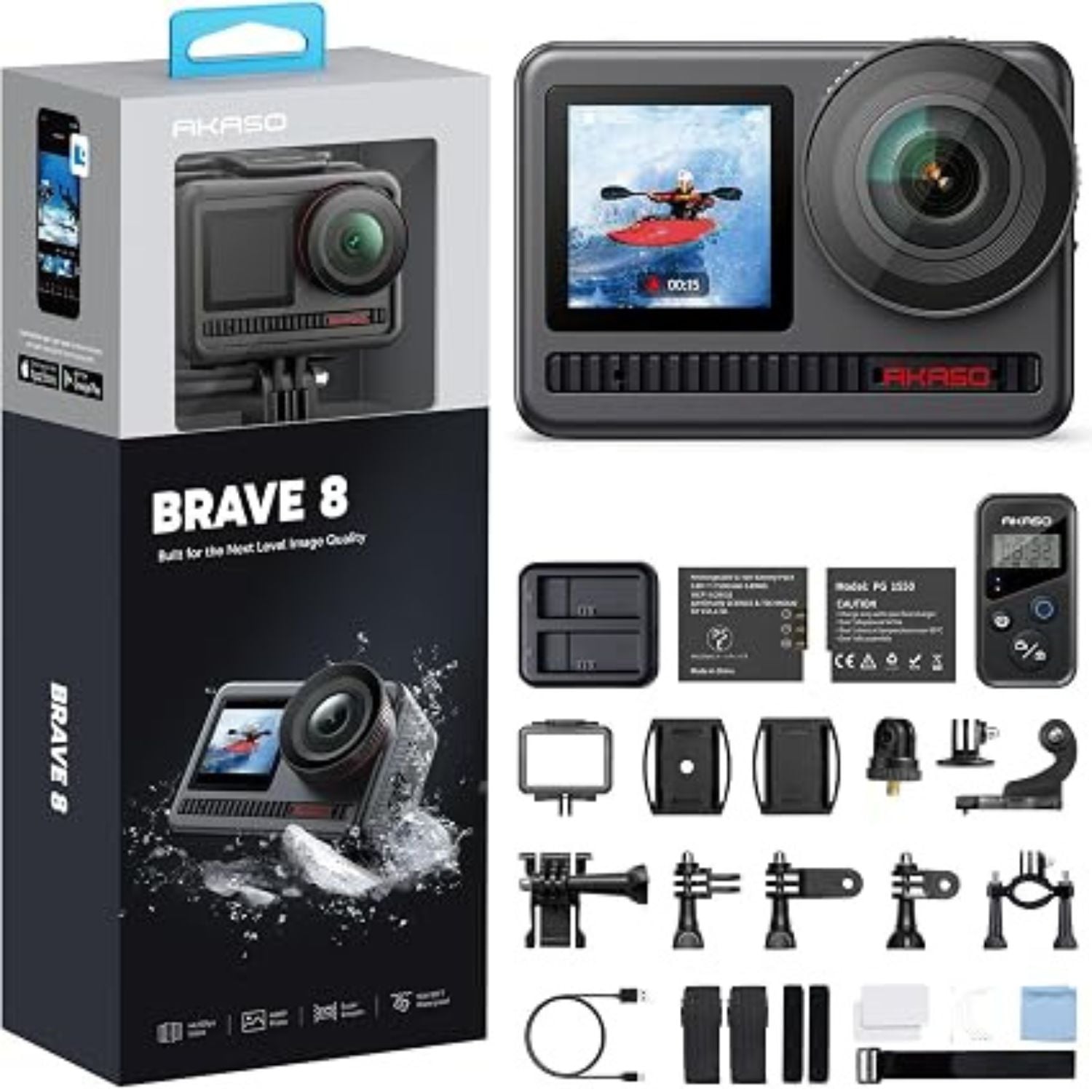 CÁMARA DEPORTIVA AKASO BRAVE 8 4K 60FPS 48MP - 1
