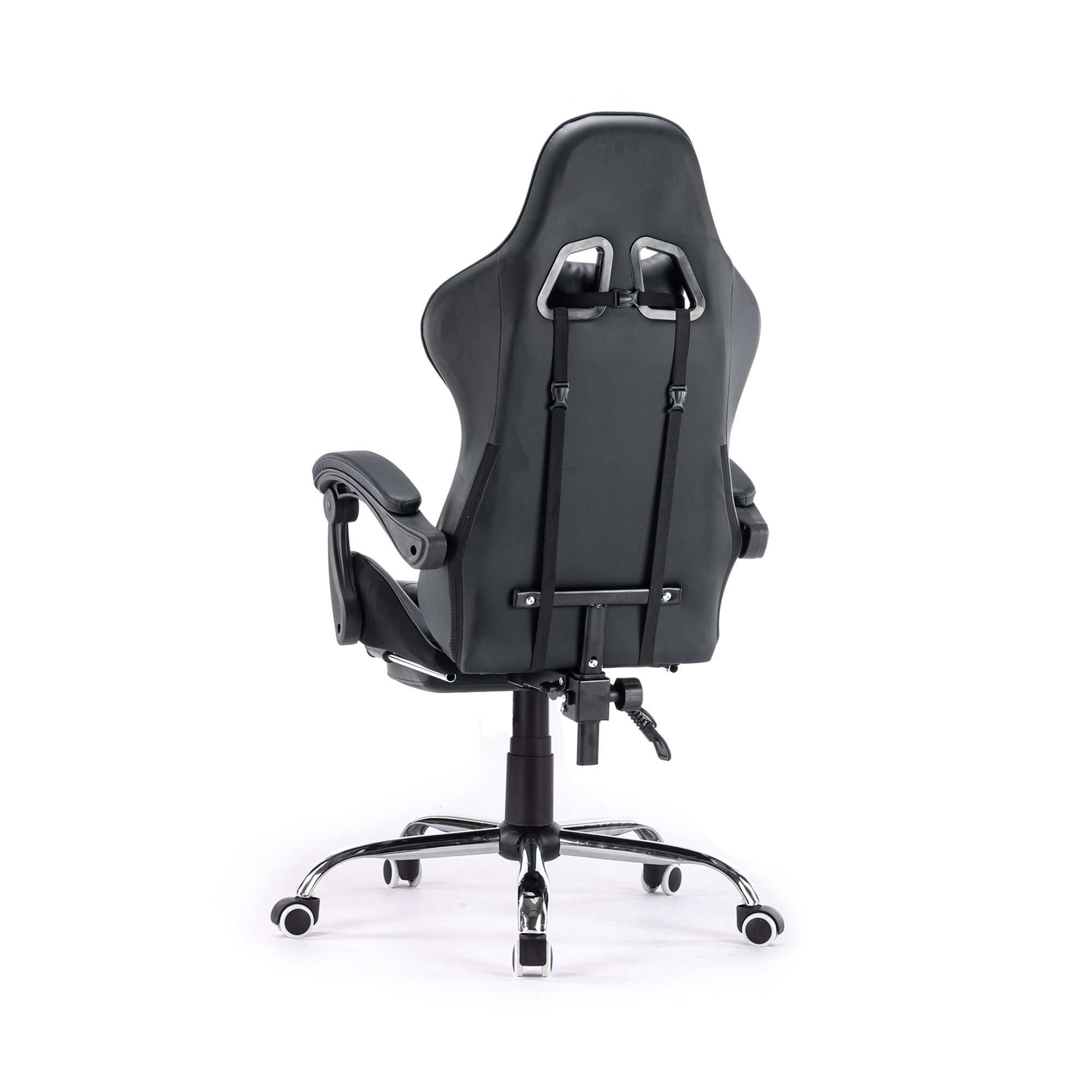 SILLA GAMER KUZLER NEGRA MASAJEADOR LUMBAR REPOSAPIÉS Y BASE METÁLICA RIK-101N - 4