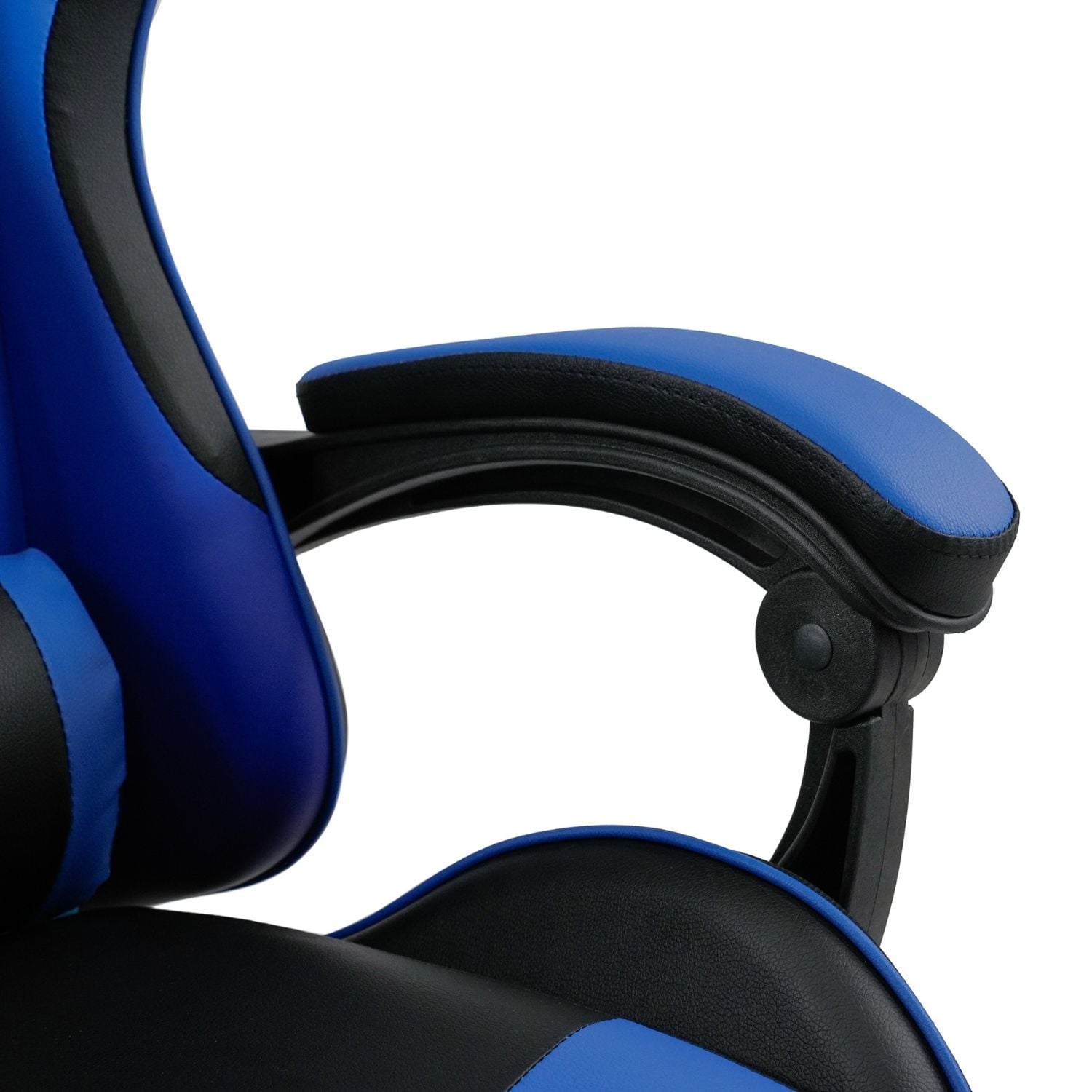 SILLA GAMER KUZLER AZUL MASAJEADOR LUMBAR REPOSAPIÉS Y BASE METÁLICA RIK-101A - 6