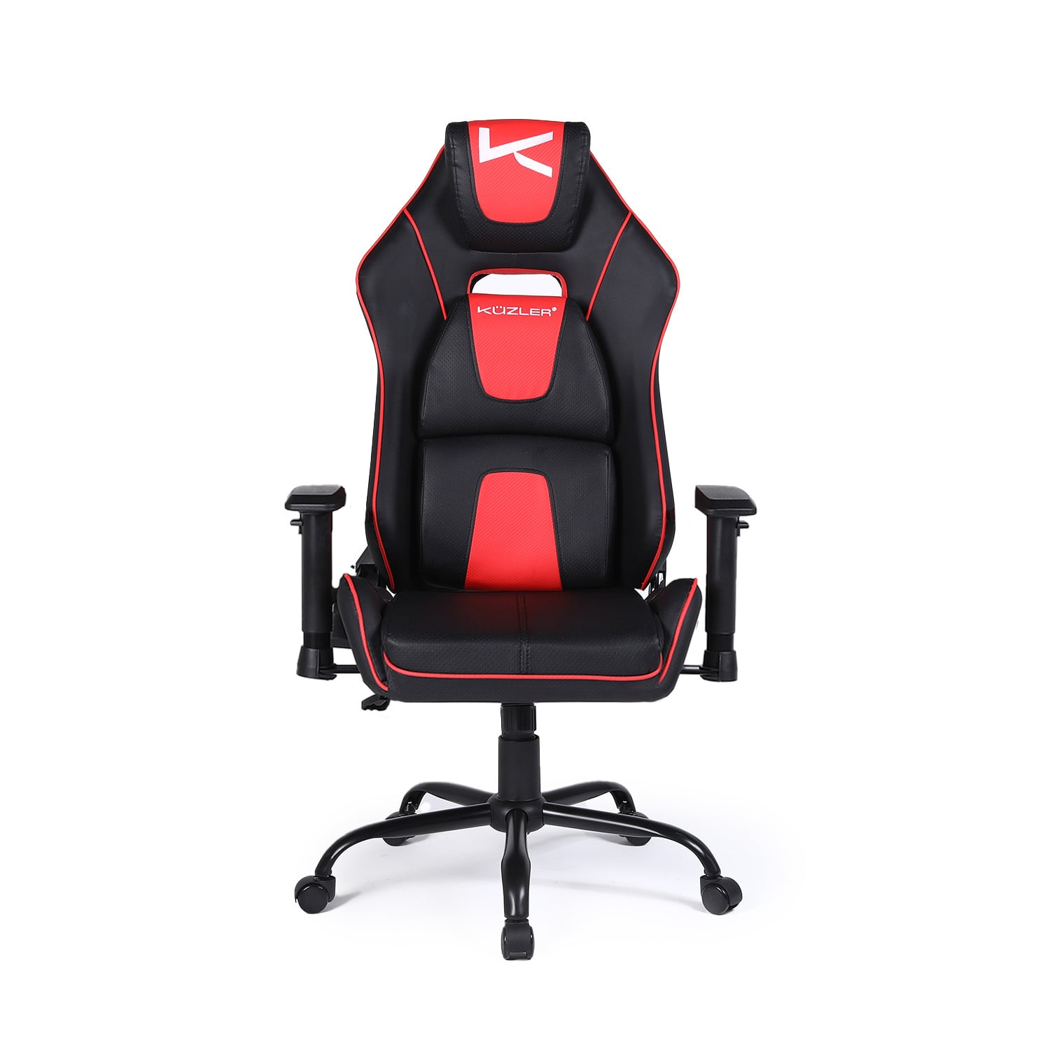 SILLA GAMER KUZLER ROJA CON BASE METÁLICA AJUSTABLE DRAKTAR-RN - 1