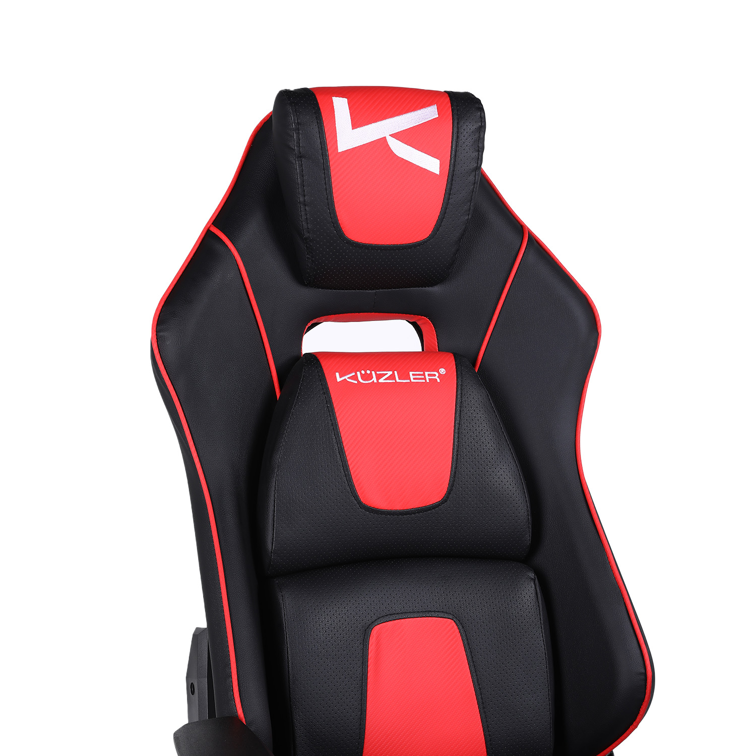 SILLA GAMER KUZLER ROJA CON BASE METÁLICA AJUSTABLE DRAKTAR-RN - 5