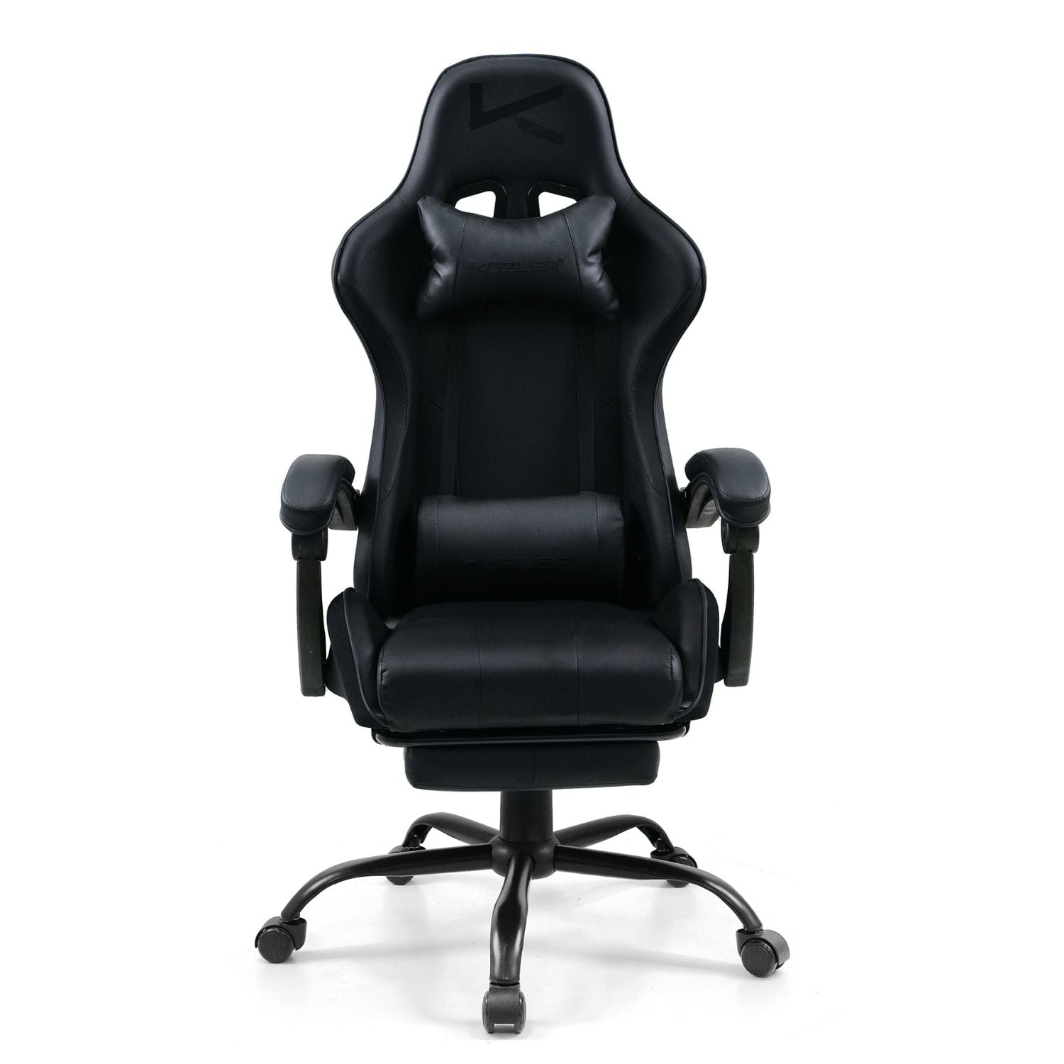 SILLA GAMER KUZLER NEGRA MASAJEADOR LUMBAR REPOSAPIÉS Y BASE METÁLICA RIK-101AB - 1