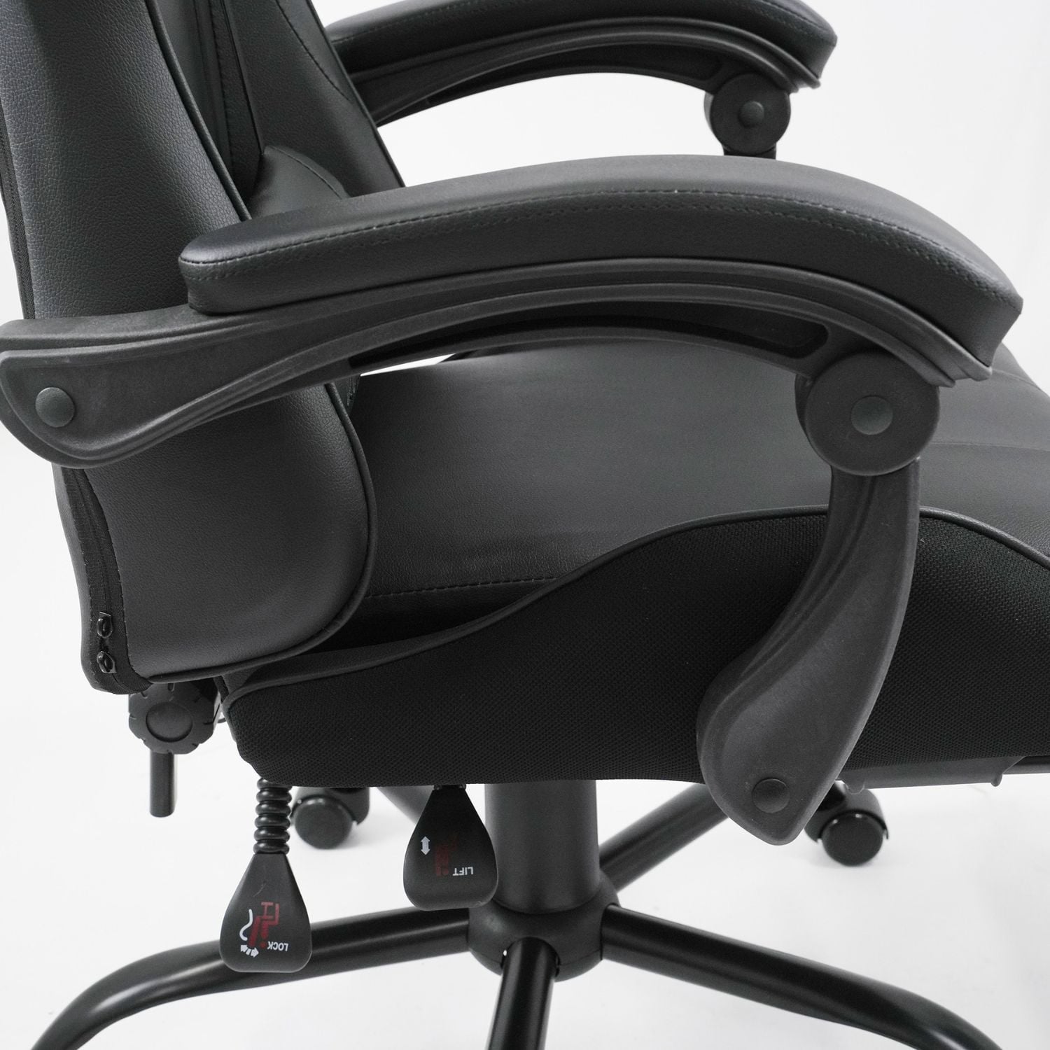 SILLA GAMER KUZLER NEGRA MASAJEADOR LUMBAR REPOSAPIÉS Y BASE METÁLICA RIK-101AB - 5