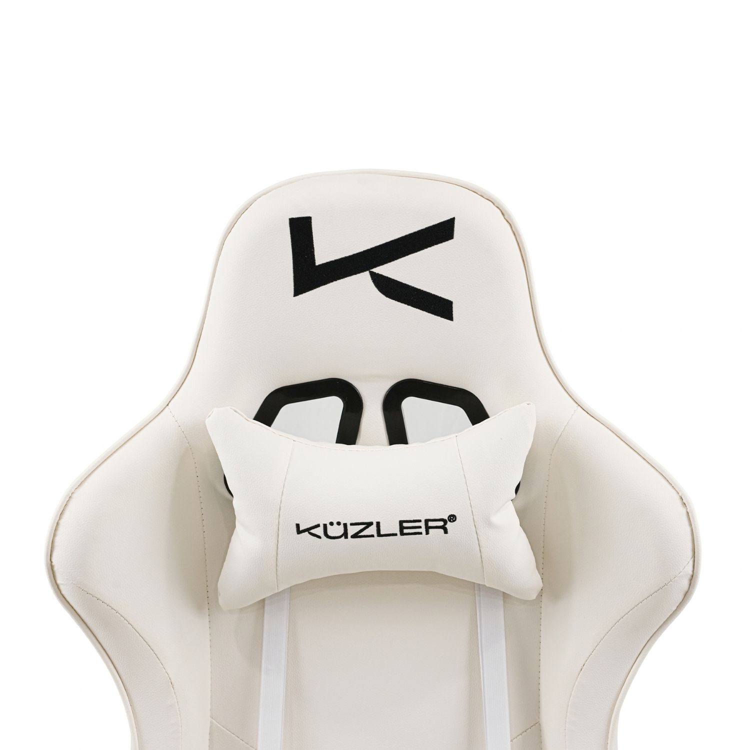 SILLA GAMER KUZLER BLANCA MASAJEADOR LUMBAR REPOSAPIÉS Y BASE METÁLICA RIK-101AW - 5