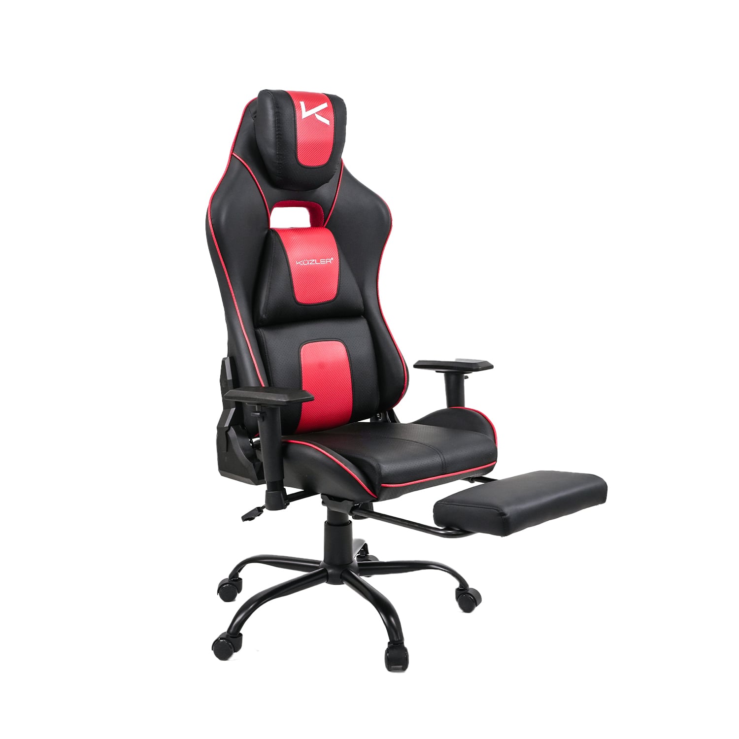 SILLA GAMER ERGONÓMICA ROJA DRAKTAR2-RN CON REPOSAPIÉS Y RECLINACIÓN 180° - 3