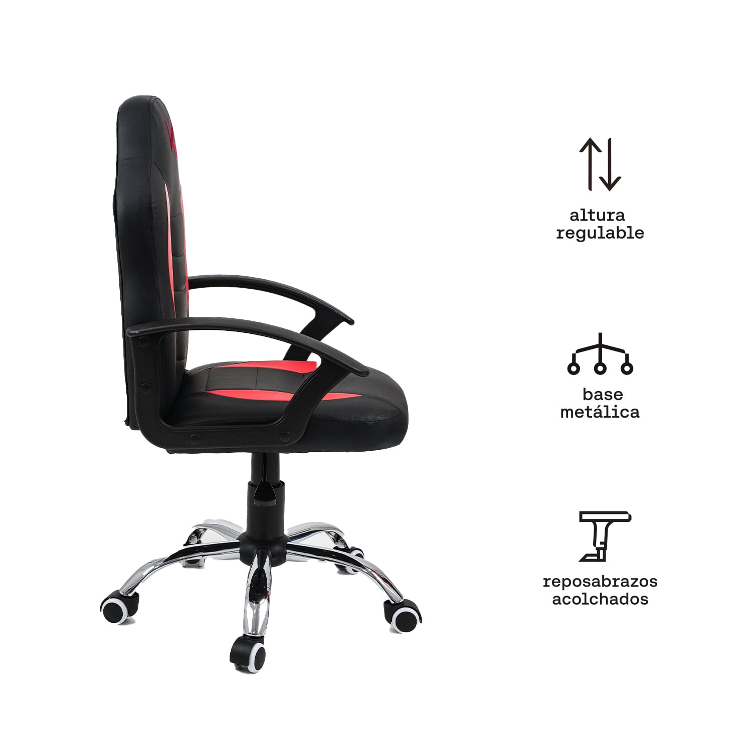 SILLA GAMER PARA NIÑOS ROJA KUZLER TARN-101RE ERGONÓMICA Y RESISTENTE - 2