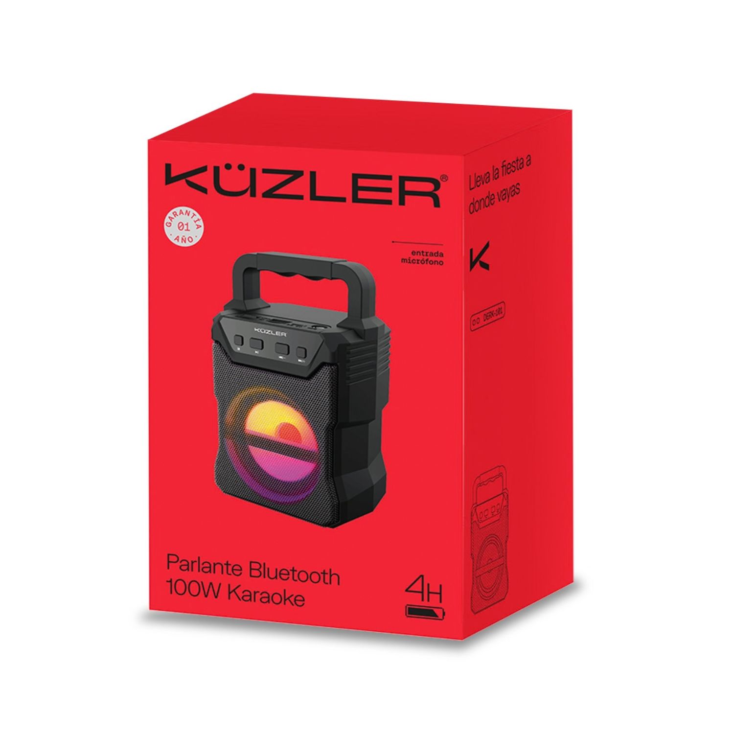 PARLANTE BLUETOOTH 4 HORAS 100W DERK-101 - 6