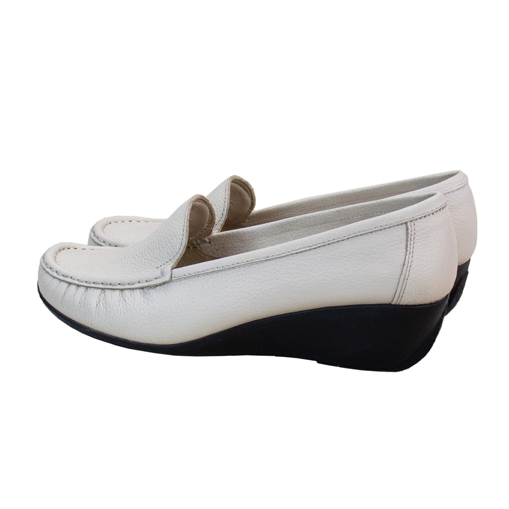 MOCASIN TACO CUÑA MUJER CORELLI LARISA CUERO VAINILLA - 3